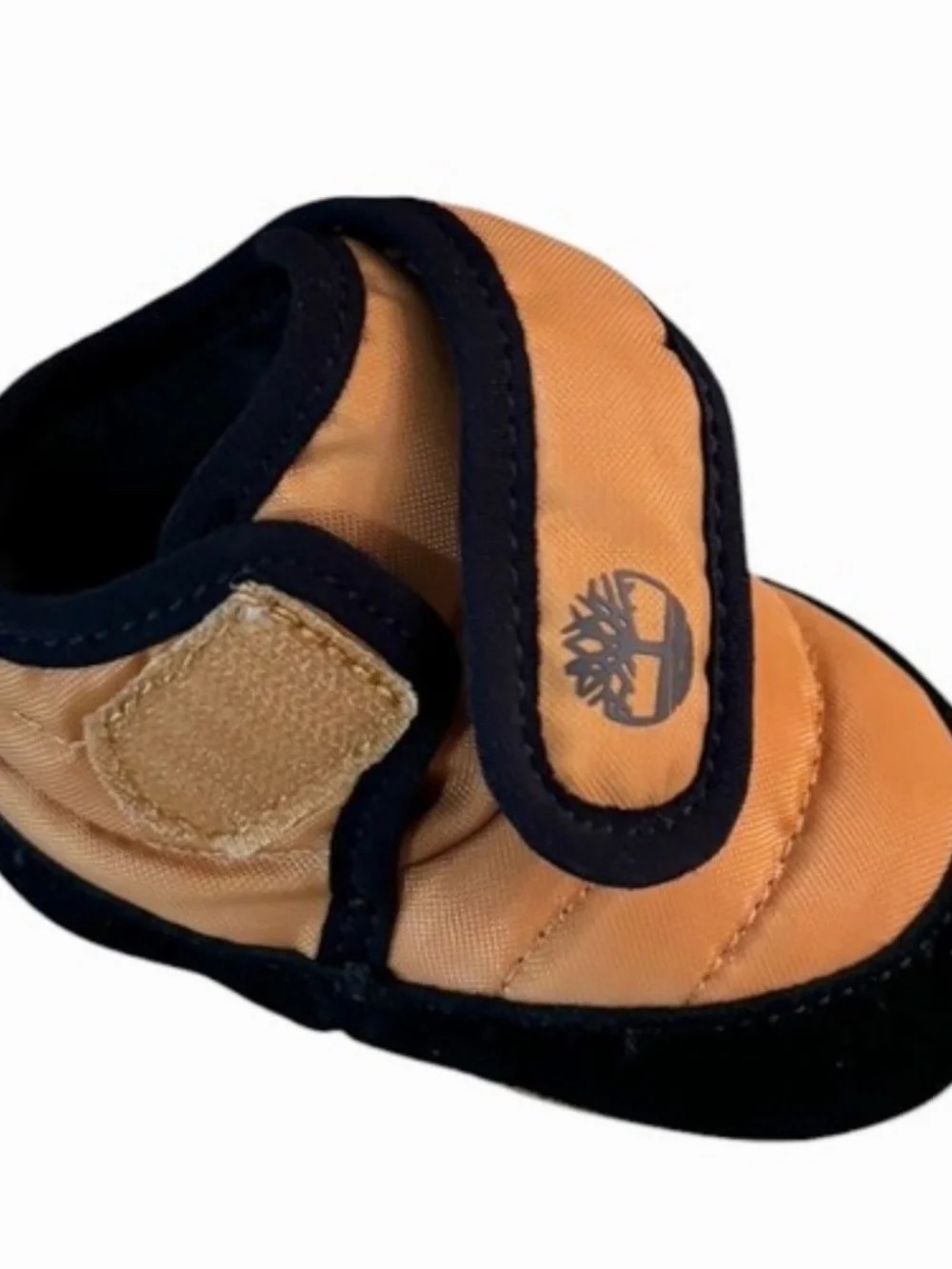 Timberland Infant Crib Bootie Mid Hook & Loop Boot Size 2 Wheat Ripstop